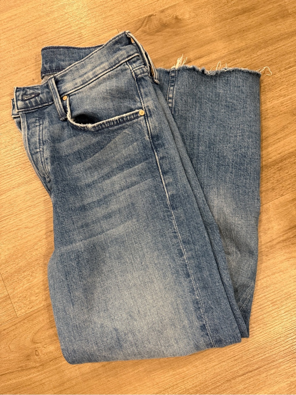 Mother Tomcat Ankle Fray Jeans